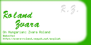 roland zvara business card